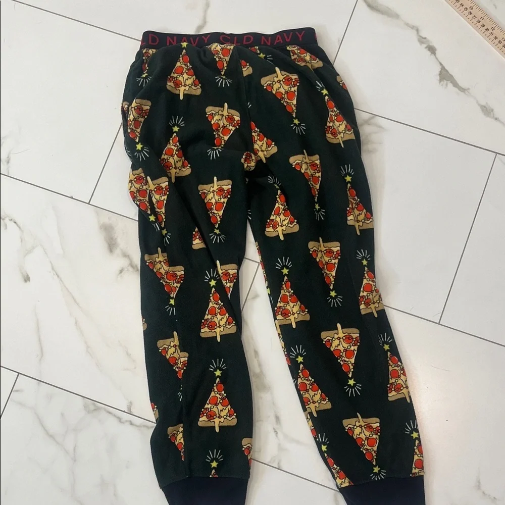 Old Navy Kids Black Pizza-Print Jogger pajama pants